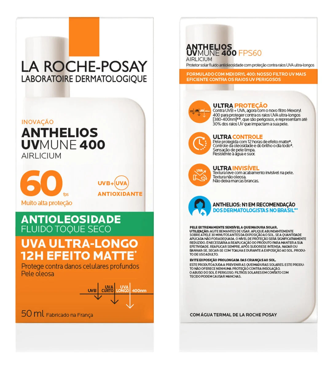 ANTHELIOS AIRLICIUM PROTETOR SOLAR UV MUNE 400 OIL SEM COR FPS50 40g